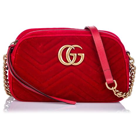 sac gucci marmont velours rouge|Sacs Gucci Marmont .